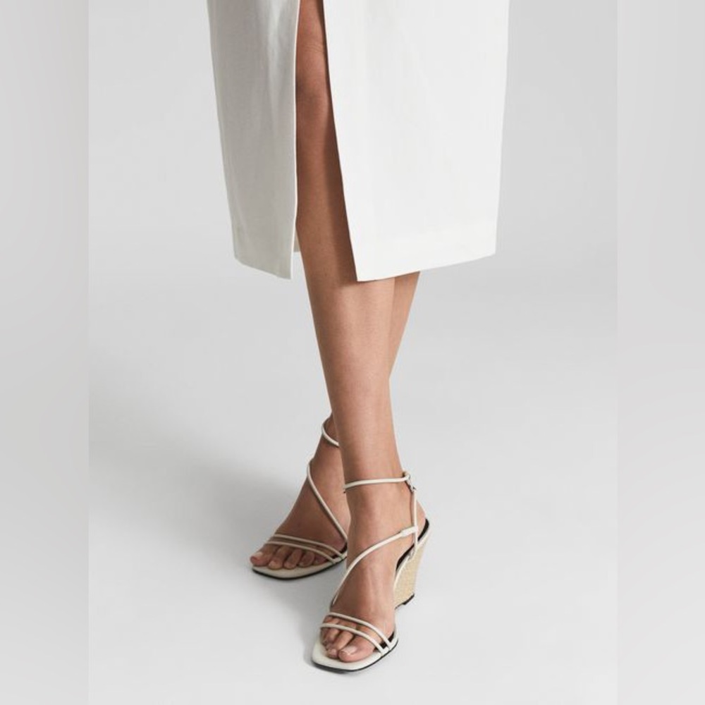 ▪️NIB REISS LEATHER STRAPPY WEDGED SANDALS